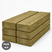 Set of six wooden planks with a 'Pack of 6' label on a white background