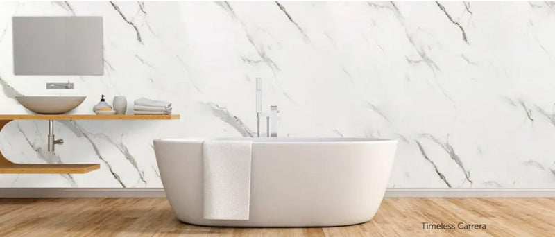 1m Wide PVC Wet Wall Panels 10mm Thick - Gloss or Matt Finish for Domestic and Commercial Use