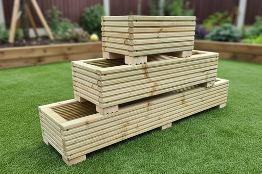 22cm Wide Wooden Decking Planters - Plywood ETC
