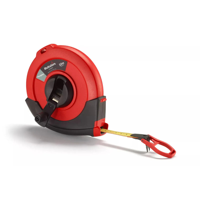 Hultafors Tape Measure Fibreglass Long Tape With One Hand Grip 13mm Blade Yellow ABS Case