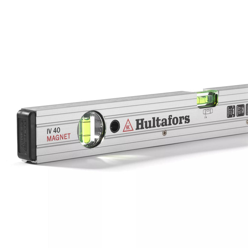 Hultafors Spirit Level IV 40 Magnet With Centre Point Scale For Metal Surfaces For Installers And Builders