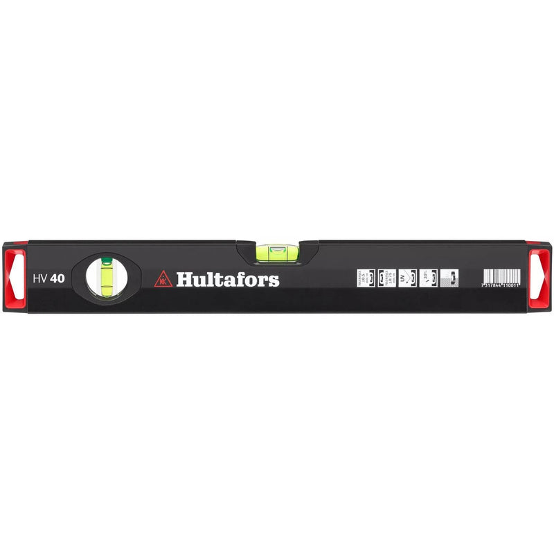 Hultafors Spirit Level HV Aluminium 0.029 Degree Accuracy, 30% Magnification Lens, Luminescent Reflector for Builders