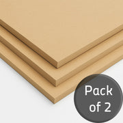 Three brown cardboard sheets with a 'Pack of 2' label on a white background