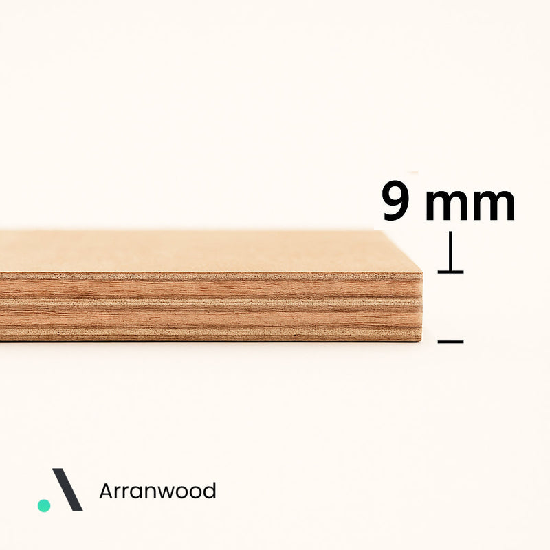 Marine Plywood surface with 'Arranwood' branding