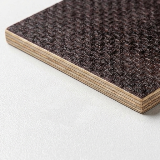 Close-up of a brown textured mat on a white background