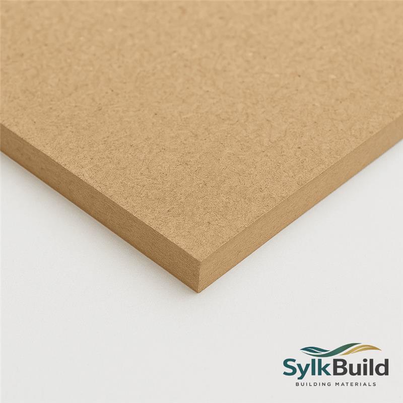 Brown sheet of material on a white background with SylkBuild logo.