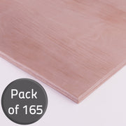 Pack of 165 fire-rated Plywood on a white background