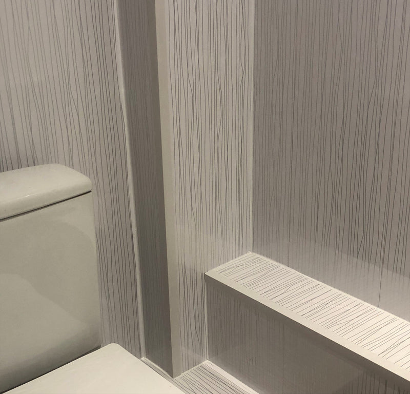 Finishing Profiles For 8mm And 10mm Wetwall Panels PVC Trims White Or Silver 2.7m Long