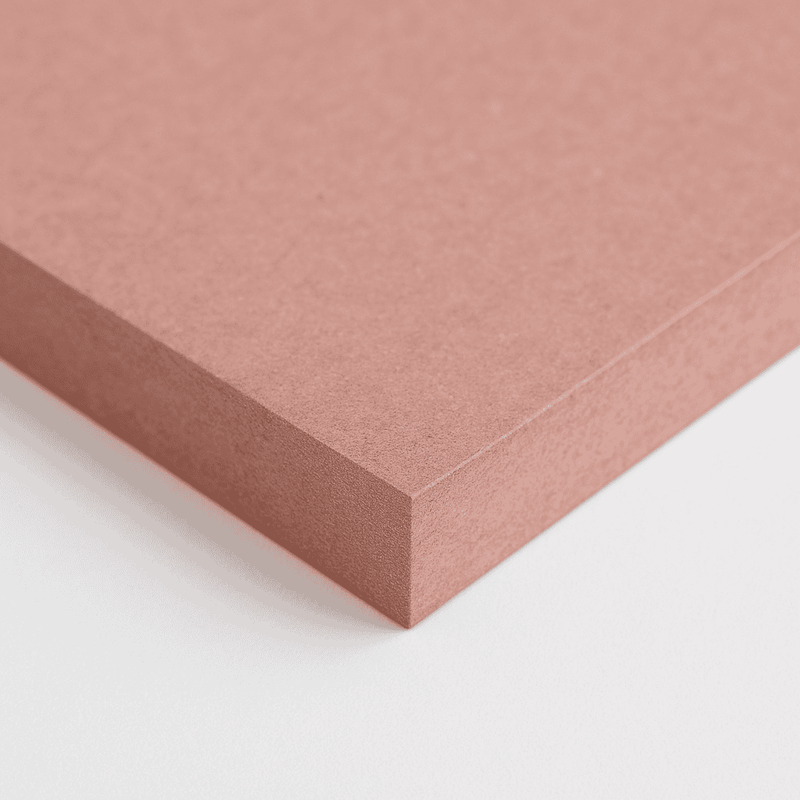 Pink Fire-Rated MDF sheet on a white background