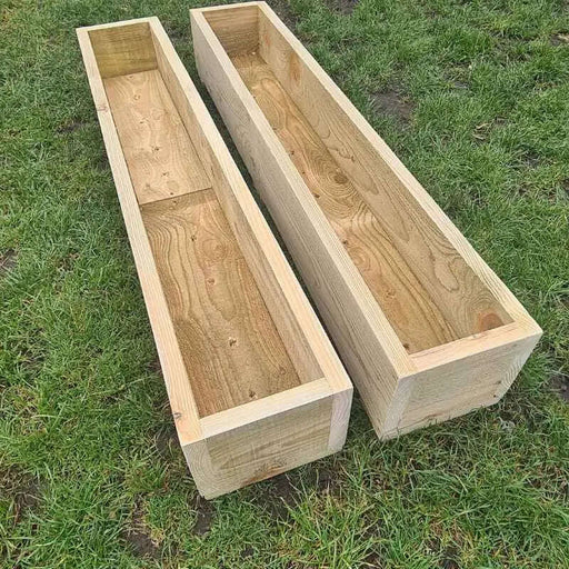 2 x rustic wooden garden planters. Delivered Ready Assembled - Plywood ETC