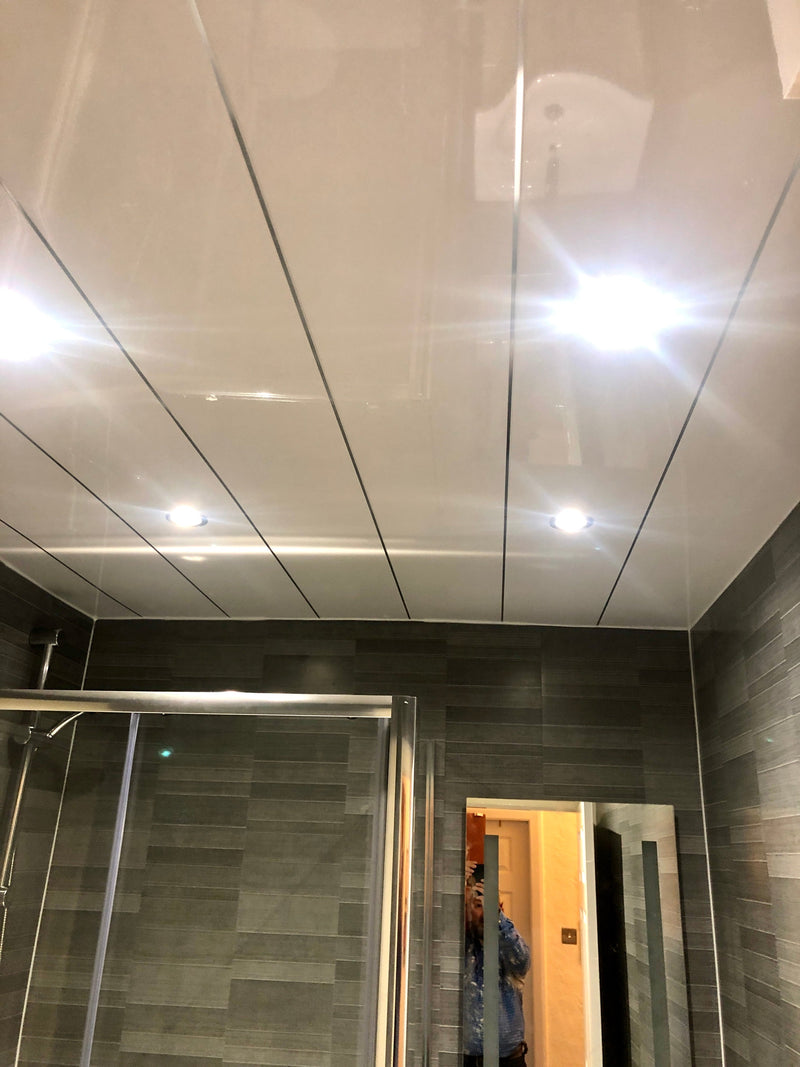 PVC Ceiling Panels 8mm Wetwall Cladding Pack Of Four 250mm By 2700mm For Durable Ceiling Finish