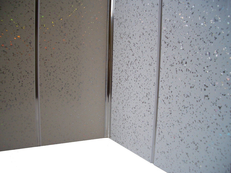 Finishing Profiles For 8mm And 10mm Wetwall Panels PVC Trims White Or Silver 2.7m Long