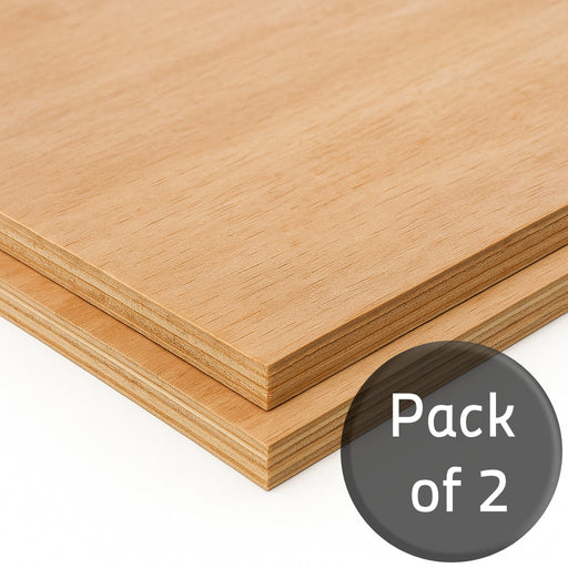 Two Marine Plywood Panels with a 'Pack of 2' label on a white background