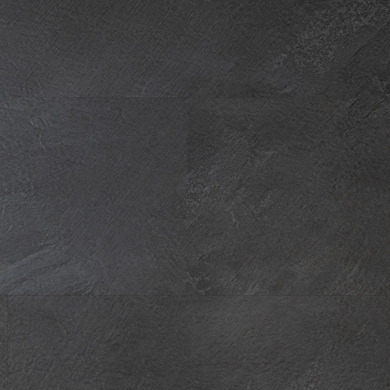 Black Slate Waterproof 5mm Vinyl Tiles With Pre Fitted Underlay And Drop Down Click System