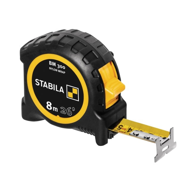 Stabila Tape Measure BM300 Robust Pocket Tape With Shatterproof Case And Soft Grip