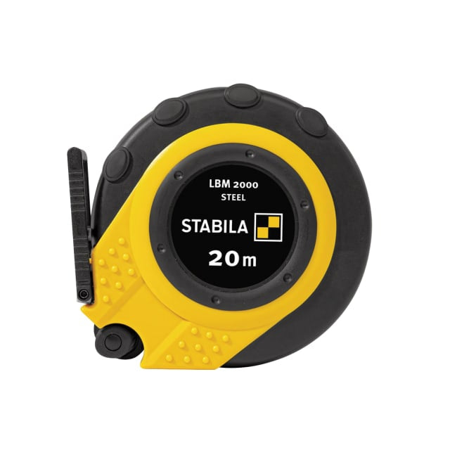 Stabila Tape Measure LBM 2000 Closed Steel With Shock Absorbent Housing And Nylon Wrap Blade