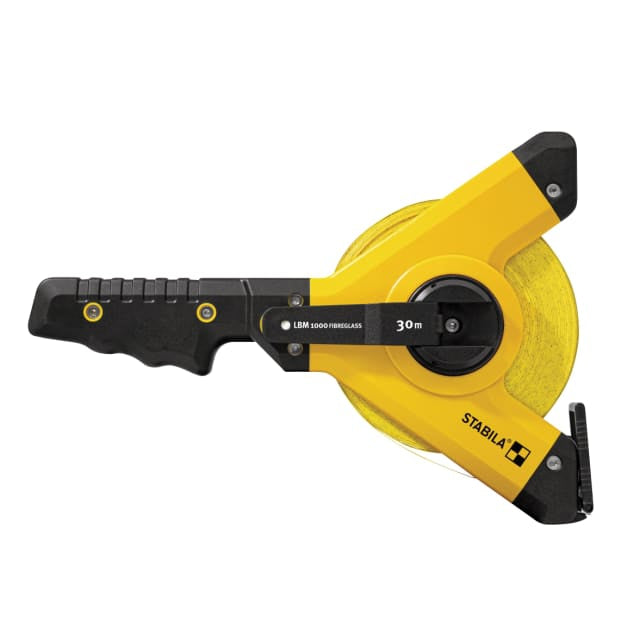 Stabila Tape Measure LBM 1000 Open Fibreglass With Breakproof Y Frame And Soft Grip