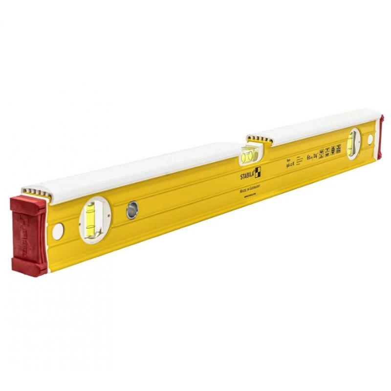 Stabila Masons Spirit Level 96-2-K With Protective Shield Three Vials For Bricklayers And Tradespeople