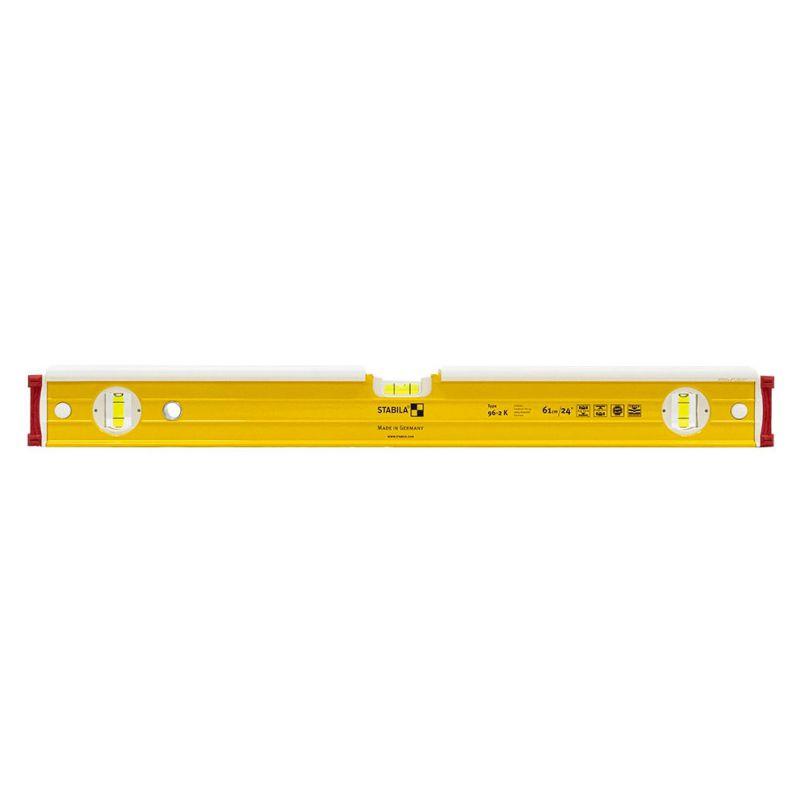 Stabila Masons Spirit Level 96-2-K With Protective Shield Three Vials For Bricklayers And Tradespeople