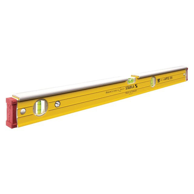 Stabila Masons Spirit Level 96-2-K With Protective Shield Three Vials For Bricklayers And Tradespeople