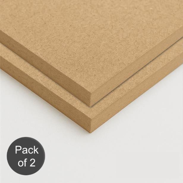 Two brown cardboard sheets on a white background with 'Pack of 2' label.