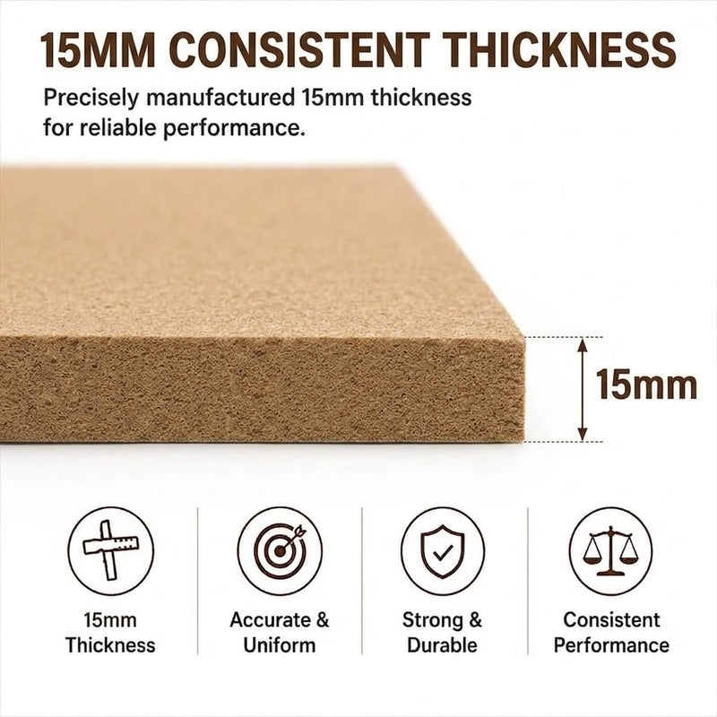 Standard MDF board 15mm Pack of 2 - Plywood ETC