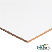 White sheet of cardboard with brown edge on a white background, featuring SylkBuild logo.