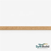 Wooden strip with SylkBuild logo on a white background