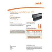 Catnic CTF5 Timber Frame Lintel 50mm Cavity - Armstrong Cheshire
