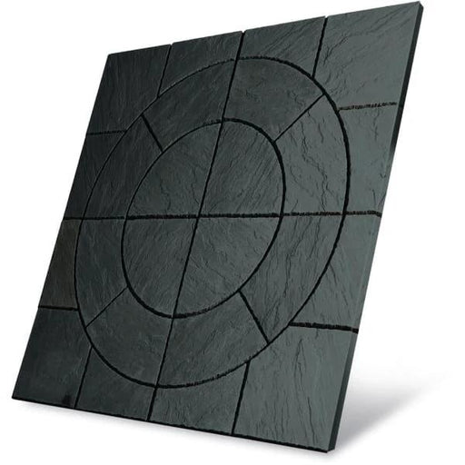 Chalice Concrete Paving Circle With Squaring Off Kit Welsh Slate 3.24m2 - Armstrong Cheshire