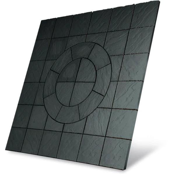 Chalice Concrete Paving Circle With Squaring Off Kit Welsh Slate 7.29m2 - Armstrong Cheshire