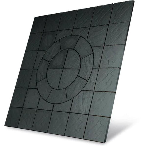 Chalice Concrete Paving Circle With Squaring Off Kit Welsh Slate 7.29m2 - Armstrong Cheshire