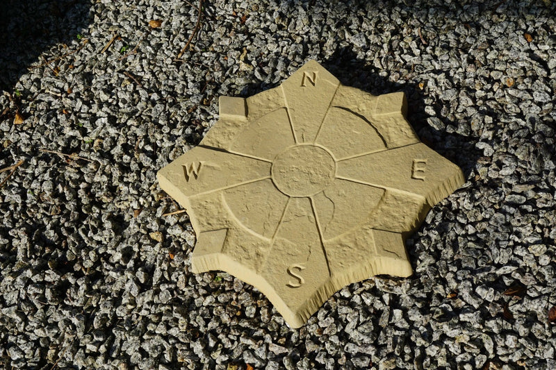 Compass Concrete Stepping Stone 440mm - Bath Buff  - Pack of 25 - Armstrong Cheshire