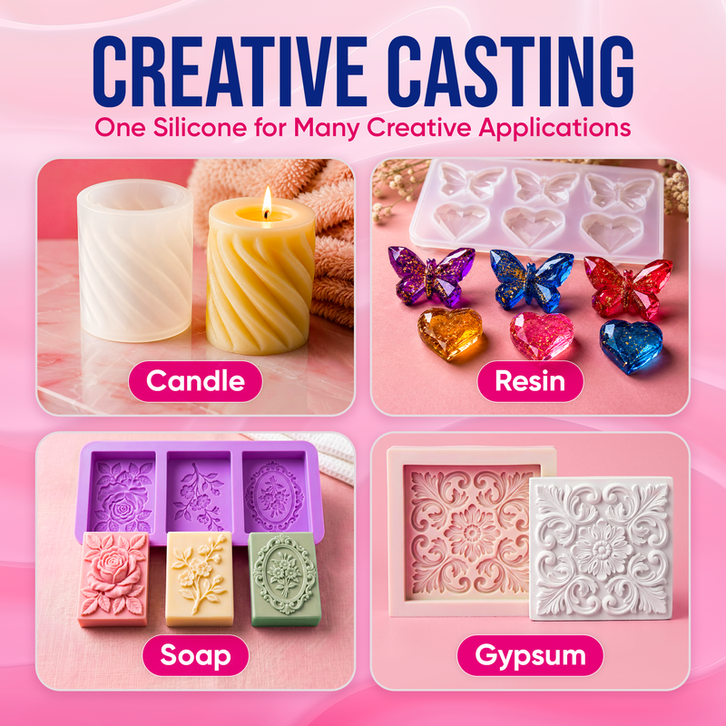 CRAFT RESIN Silicone Rubber Casting Kit 15A - Platinum Cure 4L