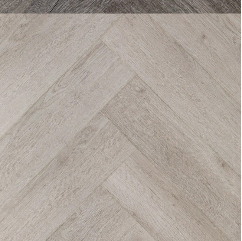 Waterproof 6mm Faolinn Oak Herringbone Plank Flooring With Prefitted Underlay And Drop Down Click System