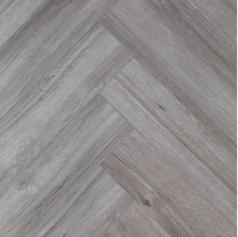 Herringbone Morlich Oak Vinyl Plank Flooring 6mm Thick With Pre Fitted Underlay And Easy Drop Down Click System