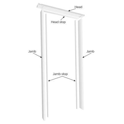 Trenched White Primed Door Lining Set For Joiners Reversible