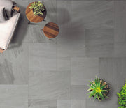 Luzia Porcelain Paving  Sandstone Grey Outdoor Tiles - Armstrong Cheshire