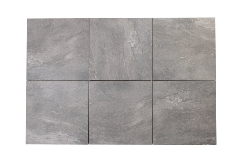 Luzia Porcelain Paving Volcanic Grey Outdoor Tiles - Armstrong Cheshire