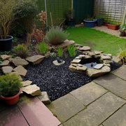 Midnight Black Tumbled Glass Chippings 10-20mm - Armstrong Cheshire