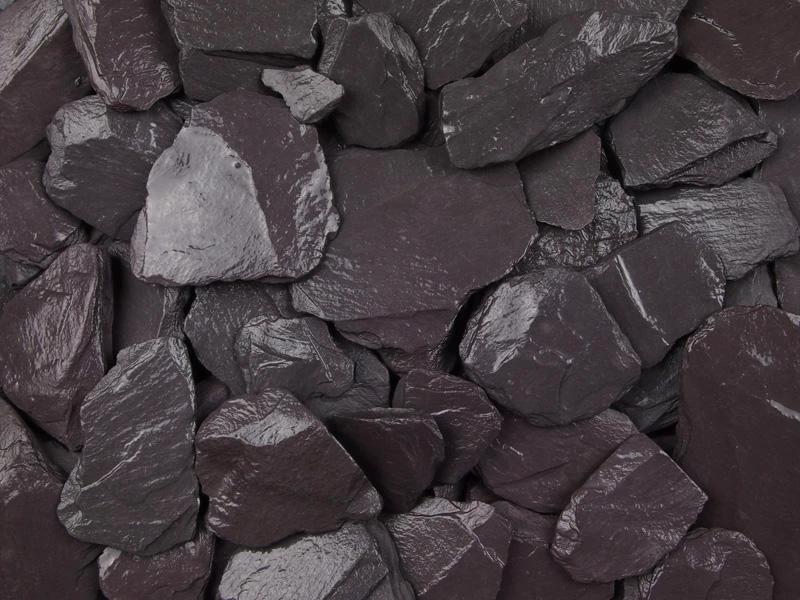 Midnight Blue Slate Chippings 40mm 25/50 20kg Bags - Armstrong Cheshire
