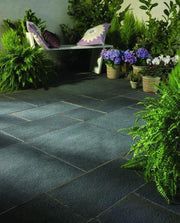 Natural Limestone Paving Slabs – Blue Black, Mixed Sizes, 22mm Thick - Mixed size Paving Tiles - Armstrong Cheshire