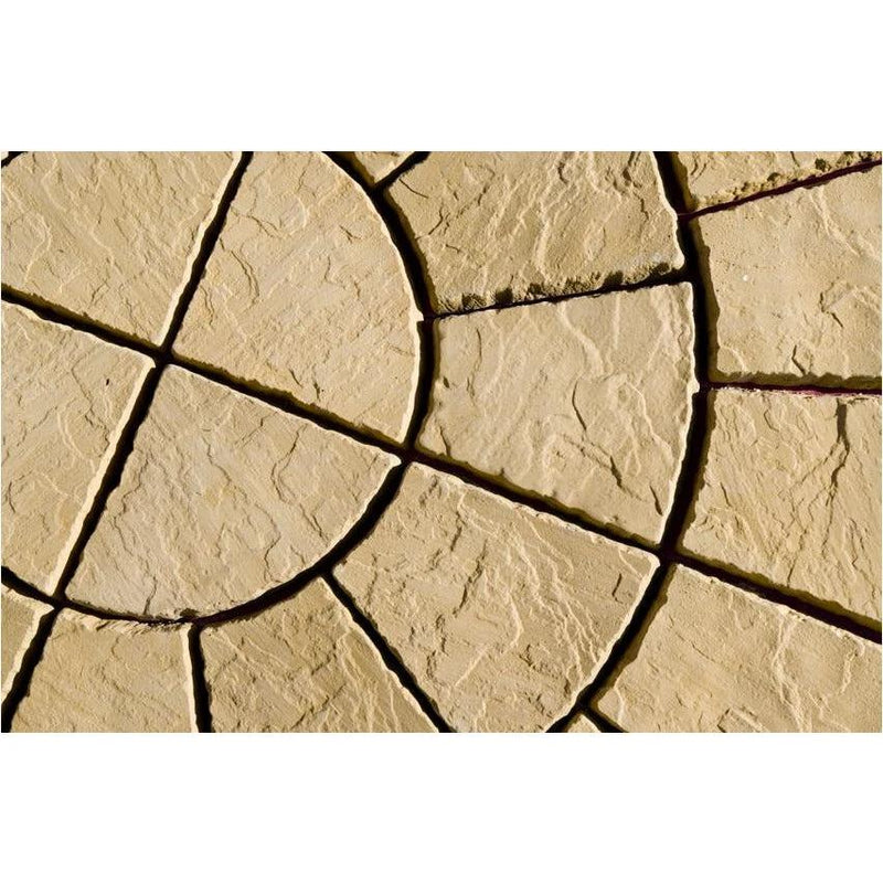 Patio Circle Concrete Paving Kit Cathedral Circle 1.8m  Diameter Barley - Armstrong Cheshire
