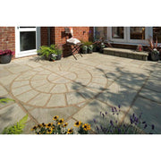 Patio Circle Kit Cathedral Concrete Paving 1.8m  Diameter Weathered Moss - Armstrong Cheshire
