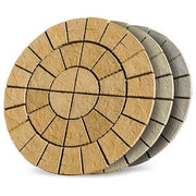 Patio Circle Kit Cathedral Concrete Paving 1.8m  Diameter Weathered Moss - Armstrong Cheshire