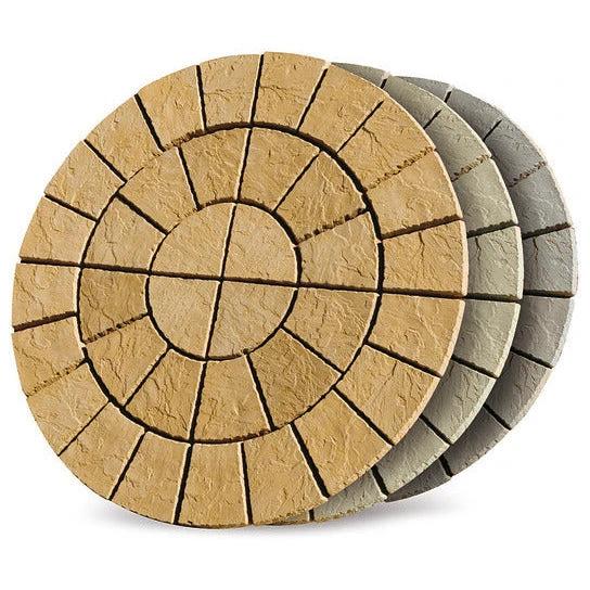 Patio Circle Kit Cathedral Concrete Paving 1.8m  Diameter Weathered Moss - Armstrong Cheshire
