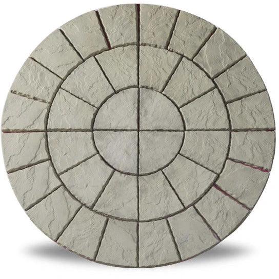 Patio Circle Kit Cathedral Concrete Paving 2.56m Diameter Weathered Moss - Armstrong Cheshire