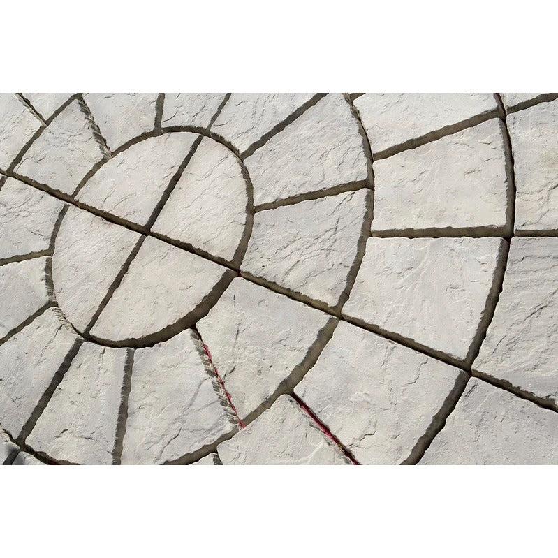 Patio Circle Kit Cathedral Concrete Paving 2.56m Diameter Weathered Moss - Armstrong Cheshire