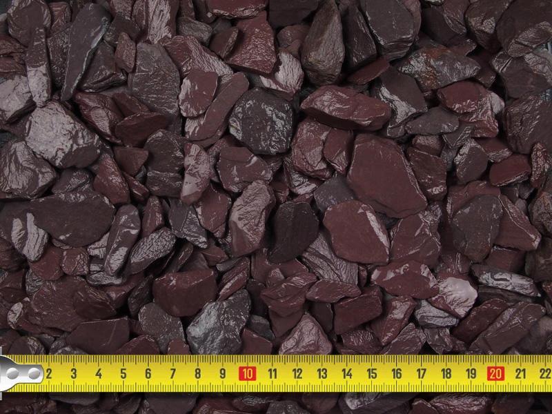 Plum Welsh Slate Chippings 20mm - 800kg Bulk Bag - Armstrong Cheshire