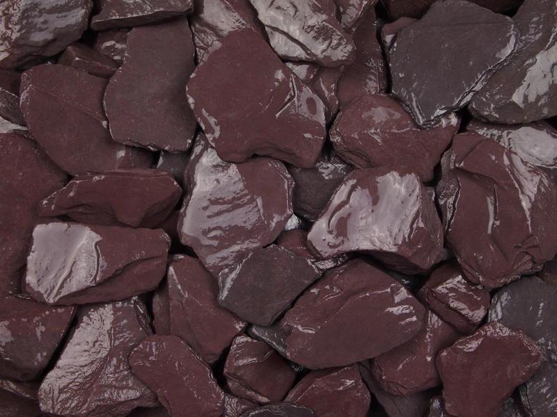 Plum Welsh Slate Chippings 40mm - 800kg Bulk Bags - Armstrong Cheshire
